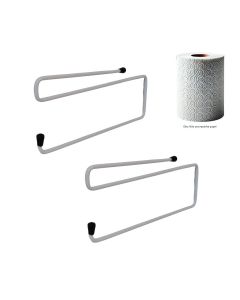 Kit 2 Suportes Suspenso Multiuso Branco Papel Toalha e Acessórios Branco nv830