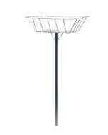 Lixeira Pedestal Chumbar Calçada 60cm Zincada Aço a2201